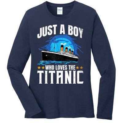 Who Just Love The RMS Titanic Ladies Long Sleeve Shirt