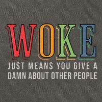 Woke Just Means You Give A Damn About Other People Pride Cotton Canvas Backpack