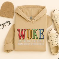 Woke Just Means You Give A Damn About Other People Pride Hoodie