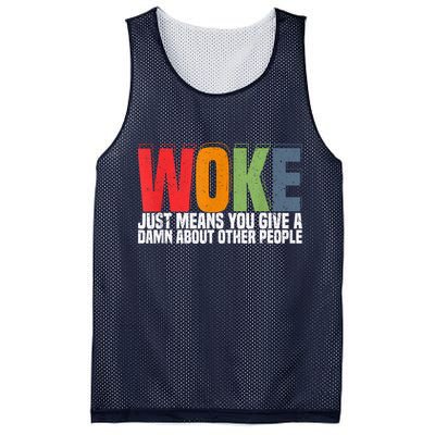 Woke Just Means You Give A Damn About Other People Pride Mesh Reversible Basketball Jersey Tank