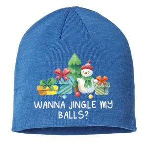 Wanna Jingle My Balls Christmas Adult Humor Xmas Gift Sustainable Beanie