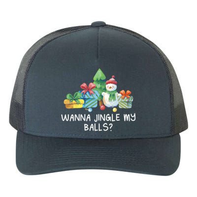 Wanna Jingle My Balls Christmas Adult Humor Xmas Gift Yupoong Adult 5-Panel Trucker Hat