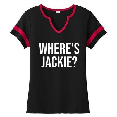 Where's Jackie Meme Ladies Halftime Notch Neck Tee