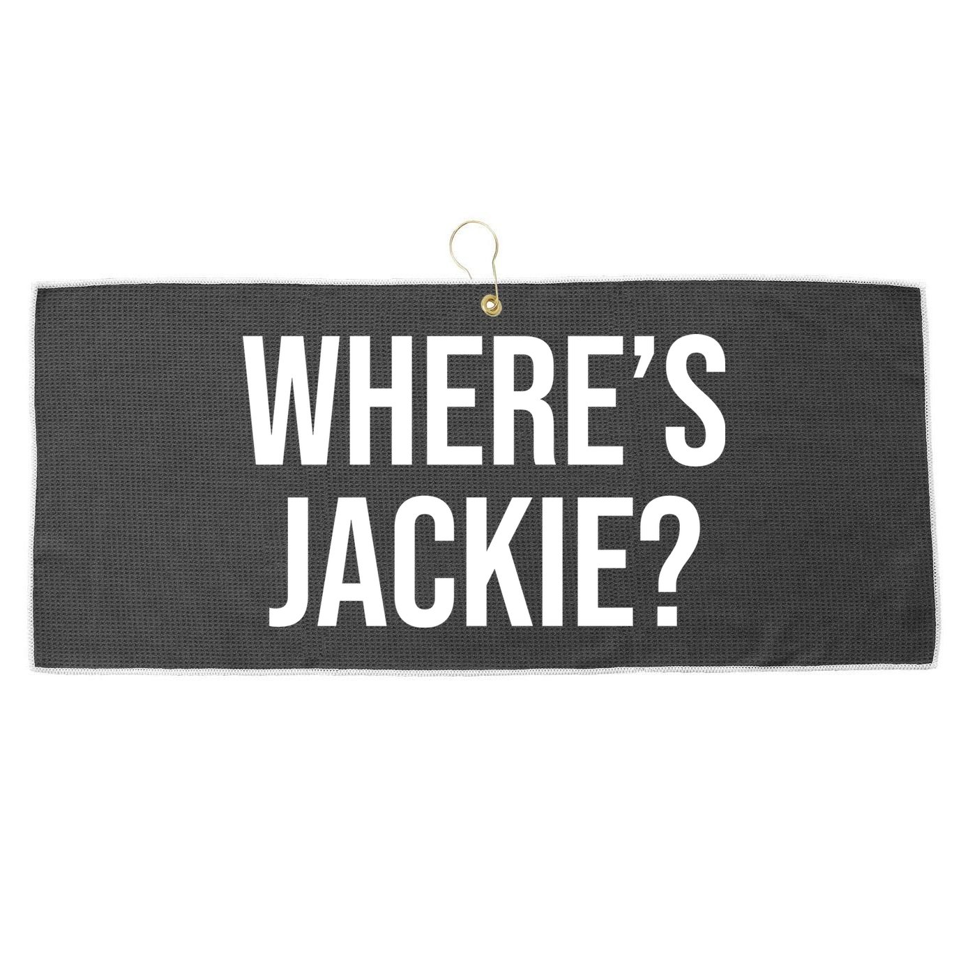 Where's Jackie Meme Large Microfiber Waffle Golf Towel