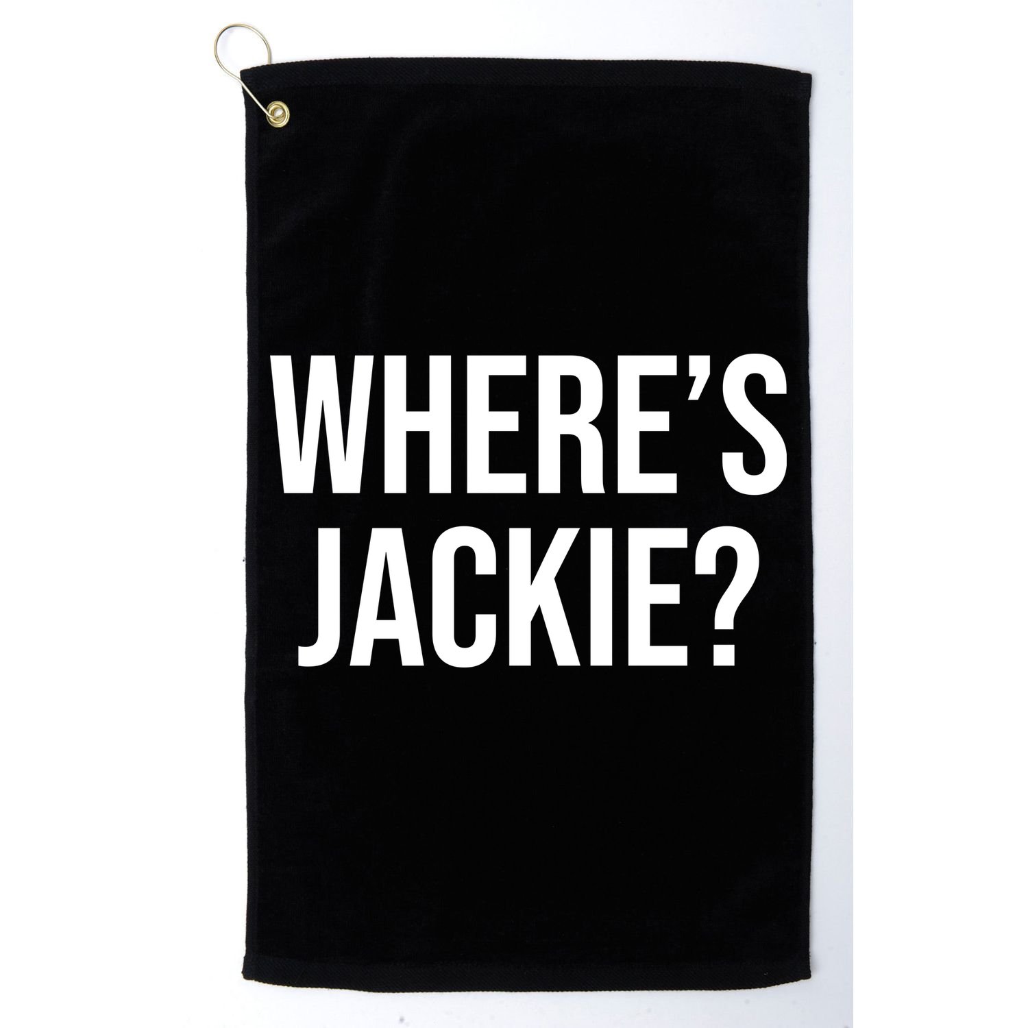 Where's Jackie Meme Golf Towel
