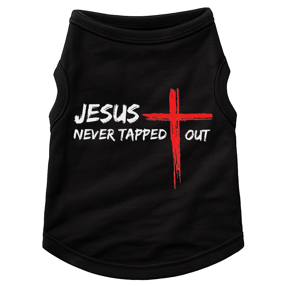 Wrestling Jesus Never Tapped Out Christian Wrestle Doggie Tank