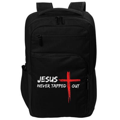 Wrestling Jesus Never Tapped Out Christian Wrestle Impact Tech Backpack