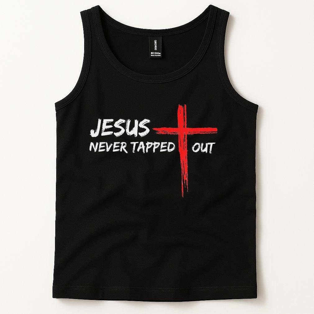 Wrestling Jesus Never Tapped Out Christian Wrestle Tank Top