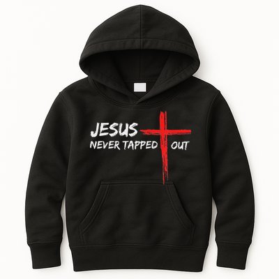 Wrestling Jesus Never Tapped Out Christian Wrestle Kids Hoodie
