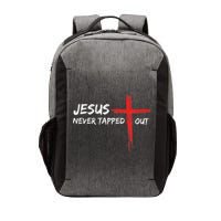 Wrestling Jesus Never Tapped Out Christian Wrestle Vector Backpack