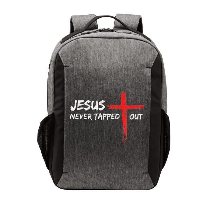 Wrestling Jesus Never Tapped Out Christian Wrestle Vector Backpack