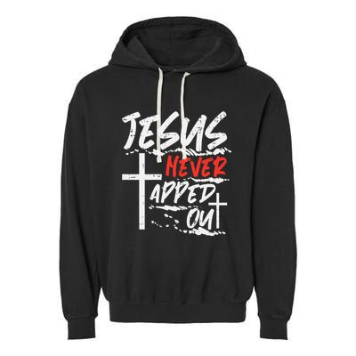Wrestling Jesus Never Tapped Out Christian Wrestle Garment-Dyed Fleece Hoodie