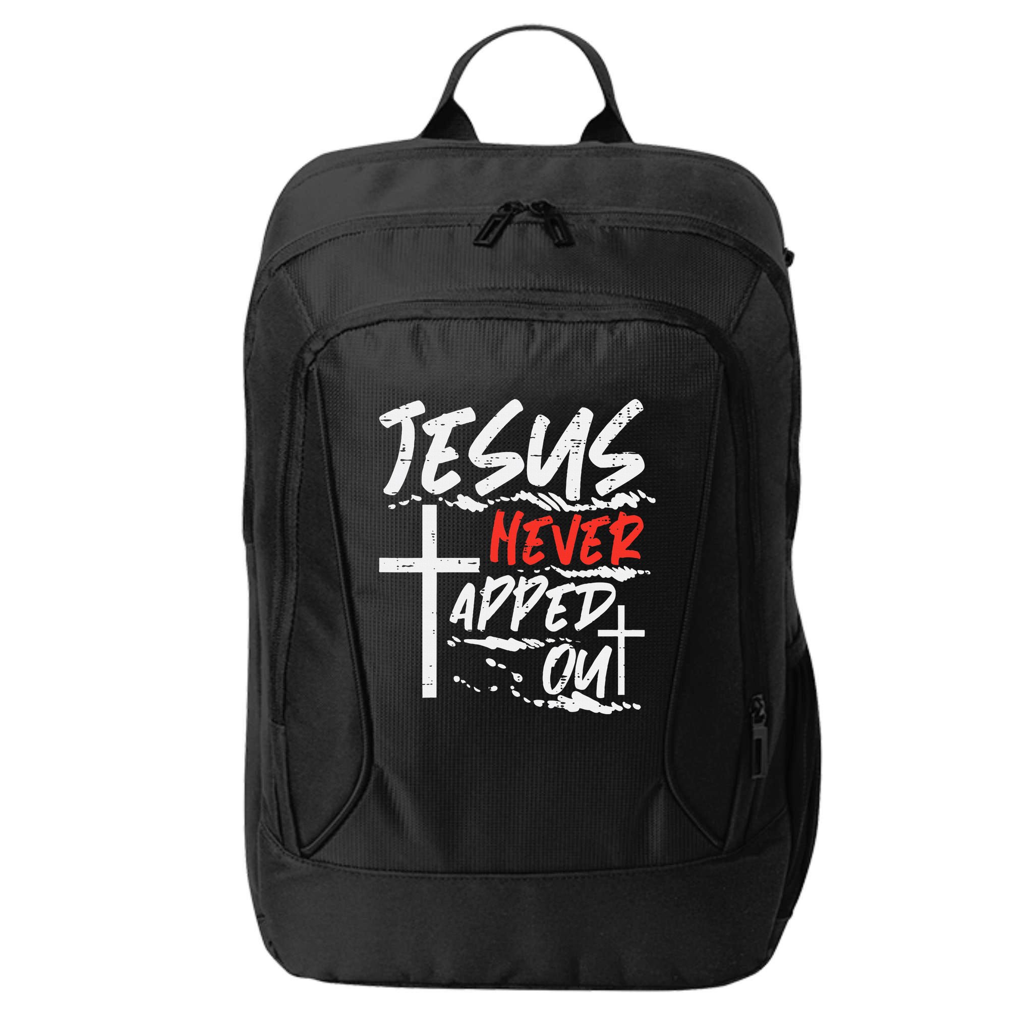 Wrestling Jesus Never Tapped Out Christian Wrestle City Backpack