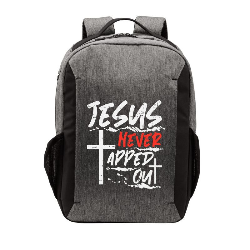 Wrestling Jesus Never Tapped Out Christian Wrestle Vector Backpack