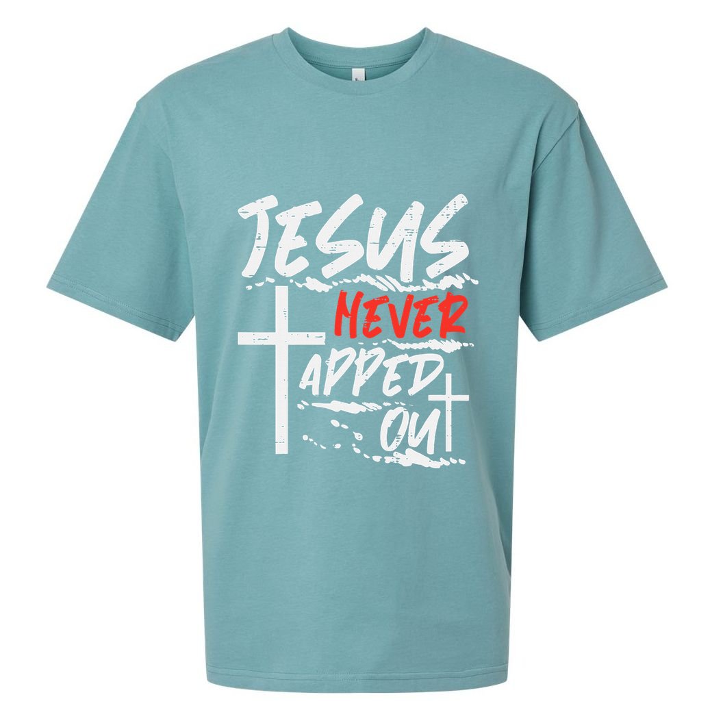 Wrestling Jesus Never Tapped Out Christian Wrestle Sueded Cloud Jersey T-Shirt