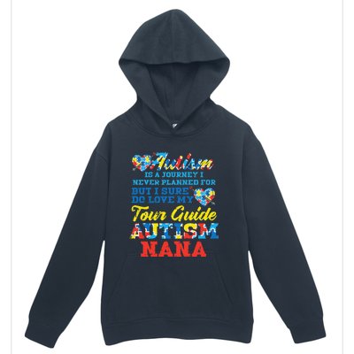 WoAutism Journey Never Planned Tour Guide Nana Grandma Women Urban Pullover Hoodie