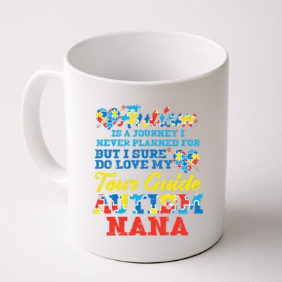 WoAutism Journey Never Planned Tour Guide Nana Grandma Women Coffee Mug