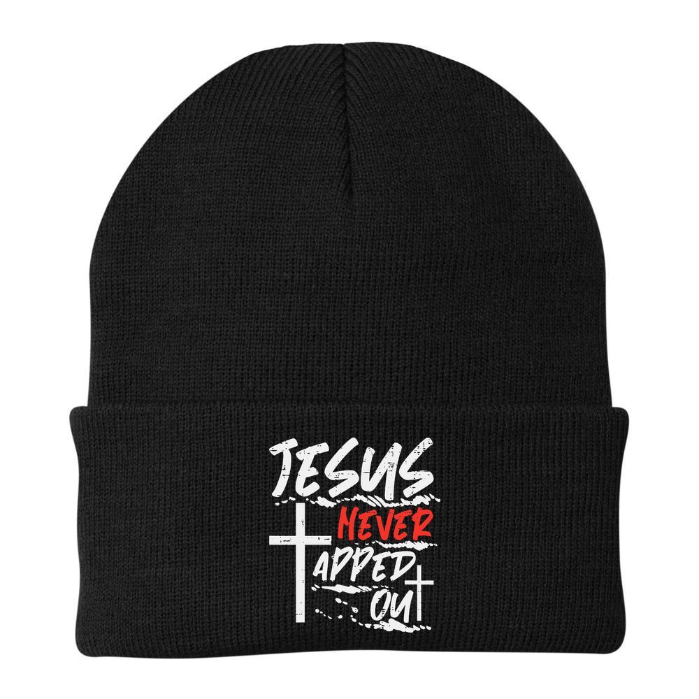 Wrestling Jesus Never Tapped Out Christian Wrestle Beanie