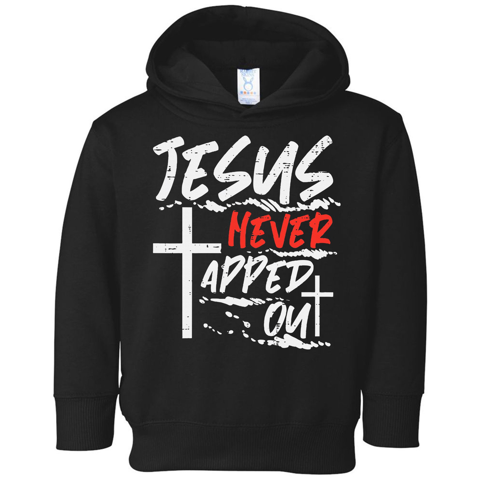 Wrestling Jesus Never Tapped Out Christian Wrestle Toddler Hoodie