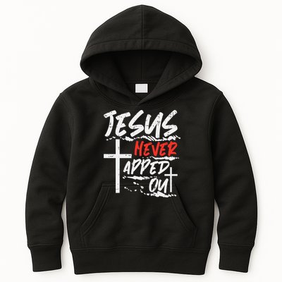 Wrestling Jesus Never Tapped Out Christian Wrestle Kids Hoodie
