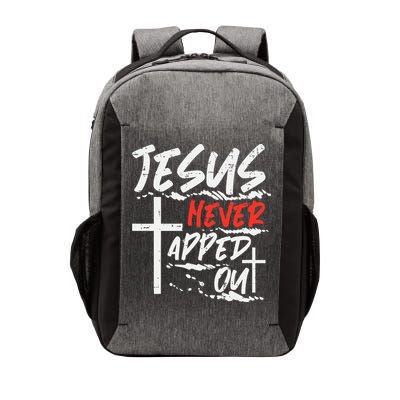 Wrestling Jesus Never Tapped Out Christian Wrestle Vector Backpack