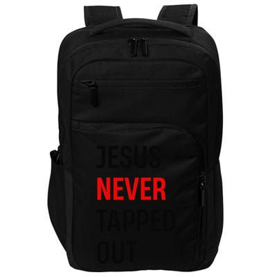 Wrestling Jesus Never Tapped Out Christian Wrestle Impact Tech Backpack