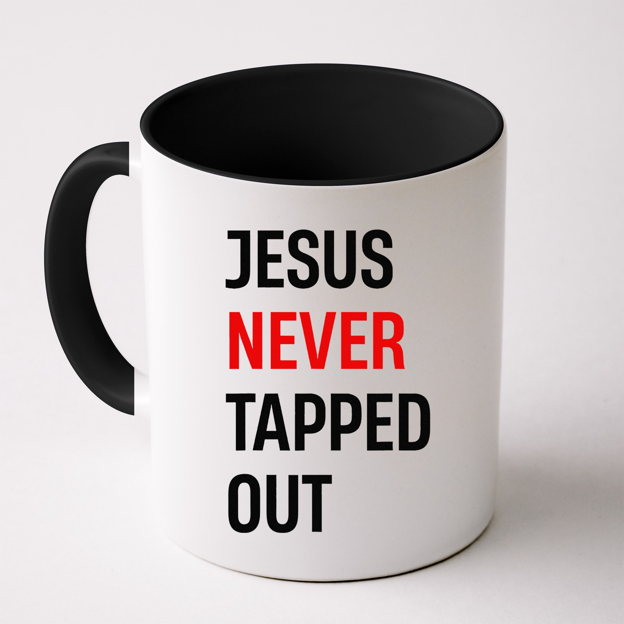 Wrestling Jesus Never Tapped Out Christian Wrestle Mug