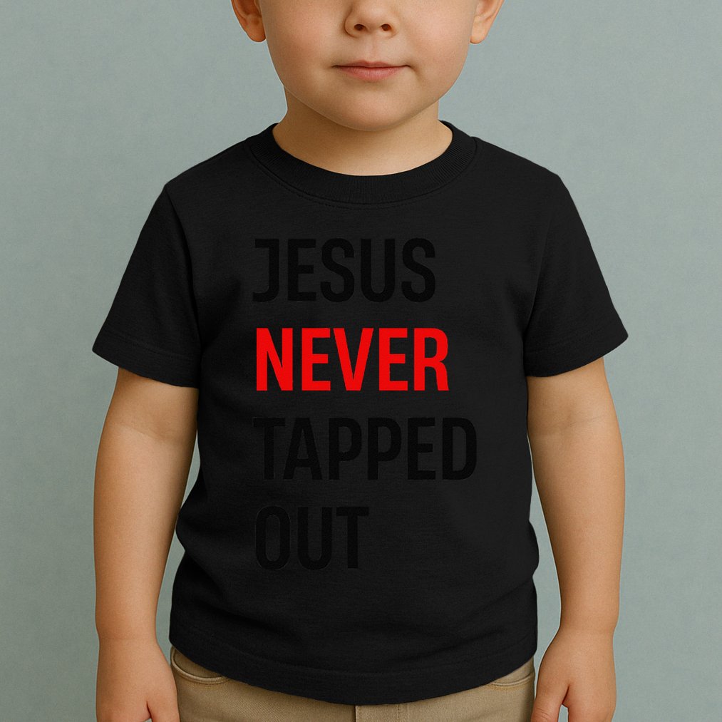Wrestling Jesus Never Tapped Out Christian Wrestle Toddler T-Shirt