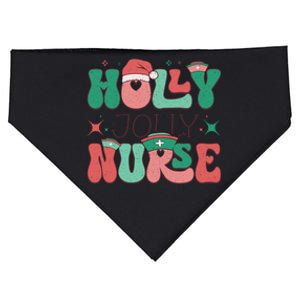 Wolly Jolly Nurse Holiday Graphic USA-Made Doggie Bandana