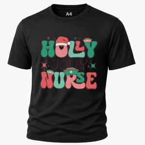 Wolly Jolly Nurse Holiday Graphic Cooling Performance Crew T-Shirt