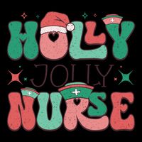 Wolly Jolly Nurse Holiday Graphic 16 in Basic Backpack