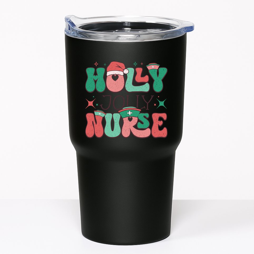 Wolly Jolly Nurse Holiday Graphic Tumbler