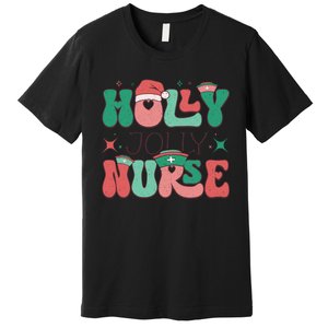 Wolly Jolly Nurse Holiday Graphic Premium T-Shirt