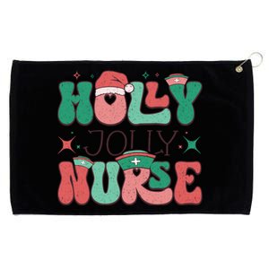 Wolly Jolly Nurse Holiday Graphic Grommeted Golf Towel