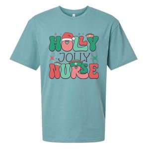 Wolly Jolly Nurse Holiday Graphic Sueded Cloud Jersey T-Shirt