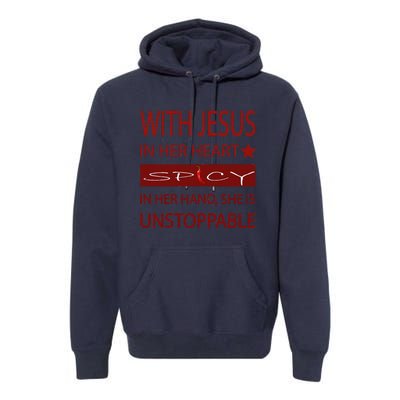 Woman Jesus PepperSpicy Hottie Funny With Chili Pepper Premium Hoodie