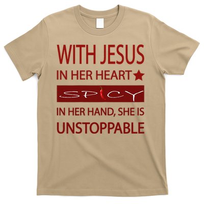 Woman Jesus PepperSpicy Hottie Funny With Chili Pepper T-Shirt