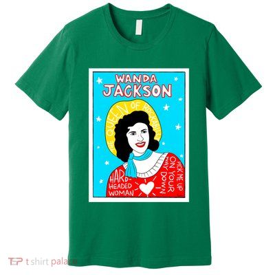 Wanda Jackson Rockabilly Folk Art Premium T-Shirt