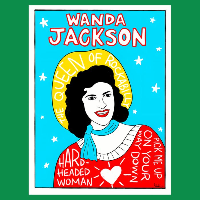 Wanda Jackson Rockabilly Folk Art Baby Bodysuit