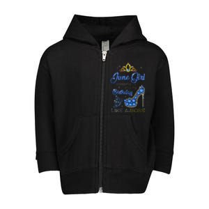 Wo June Stepping Into My Birthday Gift for Gemini Wo Toddler Zip Fleece Hoodie