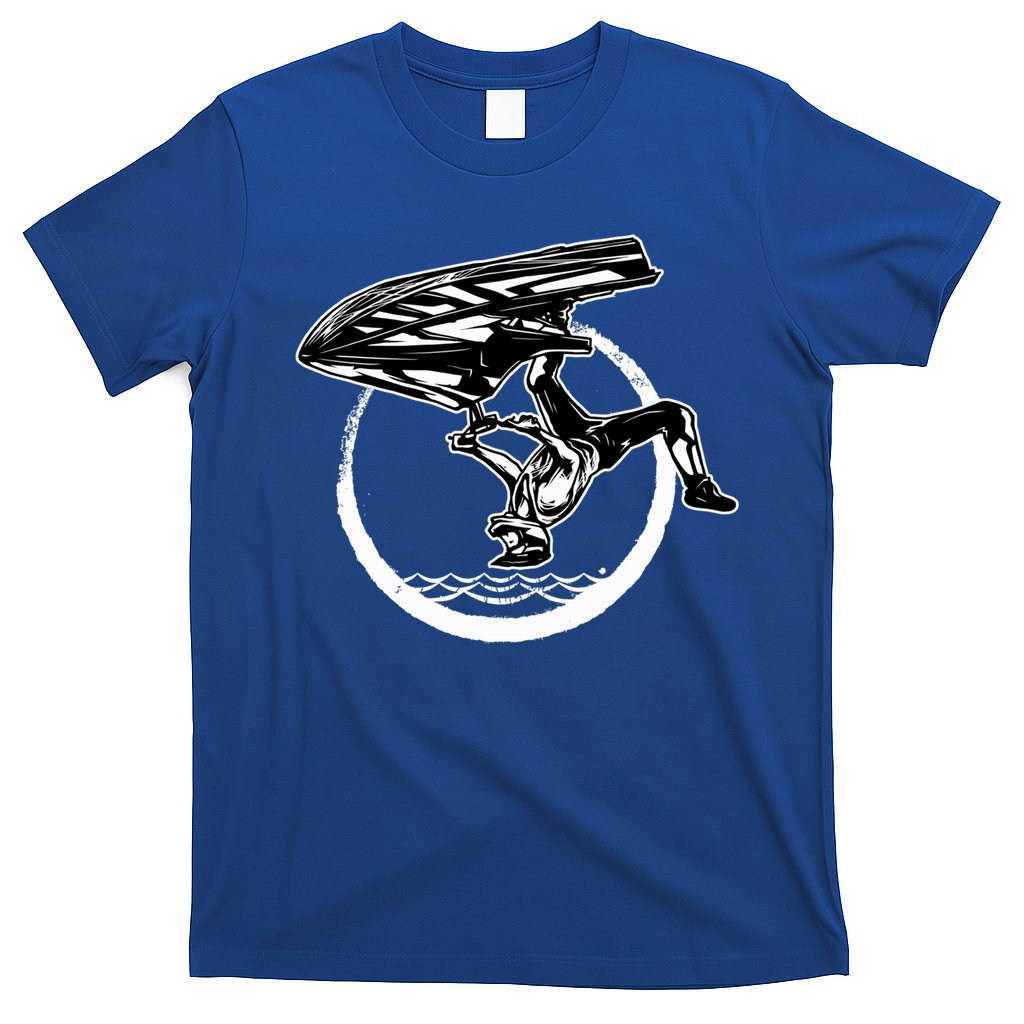 Water Jet Skier Back Flip Design Summer Gift Jet Ski Cool Gift T-Shirt