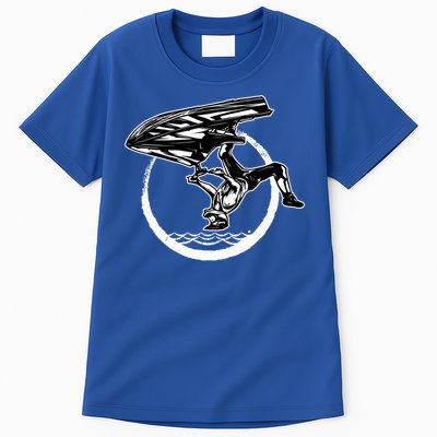 Water Jet Skier Back Flip Design Summer Gift Jet Ski Cool Gift Tall T-Shirt