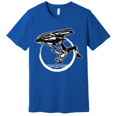 Water Jet Skier Back Flip Design Summer Gift Jet Ski Cool Gift Premium T-Shirt