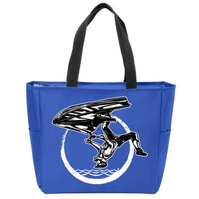 Water Jet Skier Back Flip Design Summer Gift Jet Ski Cool Gift Zip Tote Bag