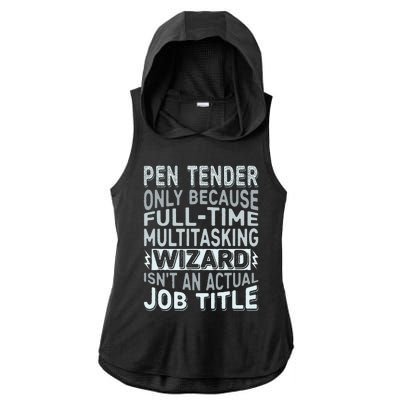 Wizard Job Title Quote Funny Pen Tender Ladies PosiCharge Tri-Blend Wicking Draft Hoodie Tank