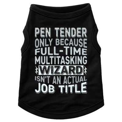 Wizard Job Title Quote Funny Pen Tender Doggie Tank