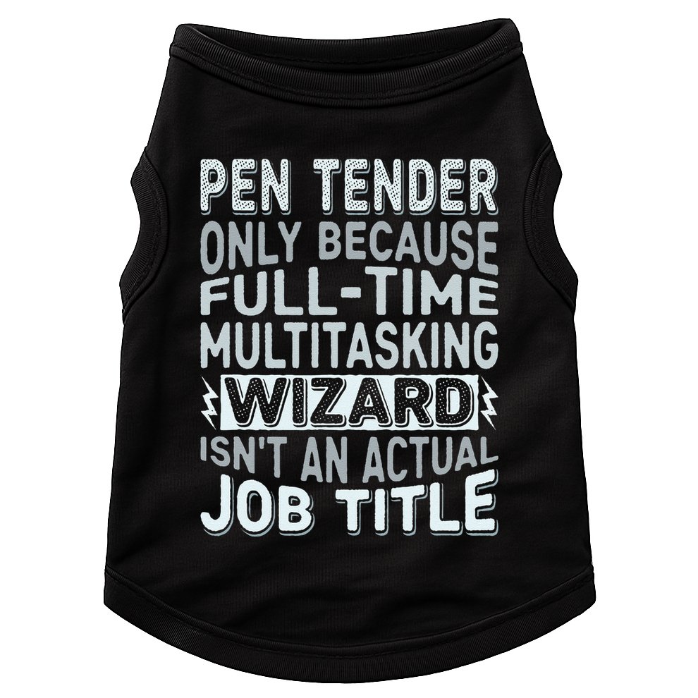 Wizard Job Title Quote Funny Pen Tender Doggie Tank