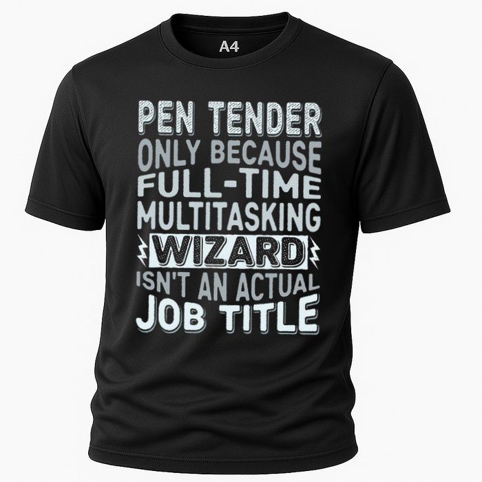 Wizard Job Title Quote Funny Pen Tender Cooling Performance Crew T-Shirt