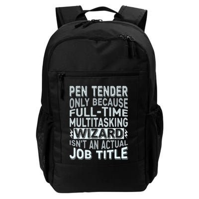 Wizard Job Title Quote Funny Pen Tender Backpack