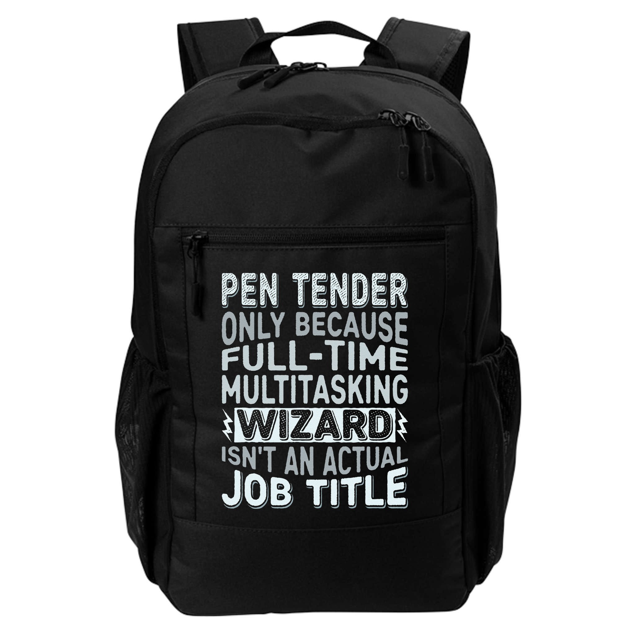 Wizard Job Title Quote Funny Pen Tender Backpack